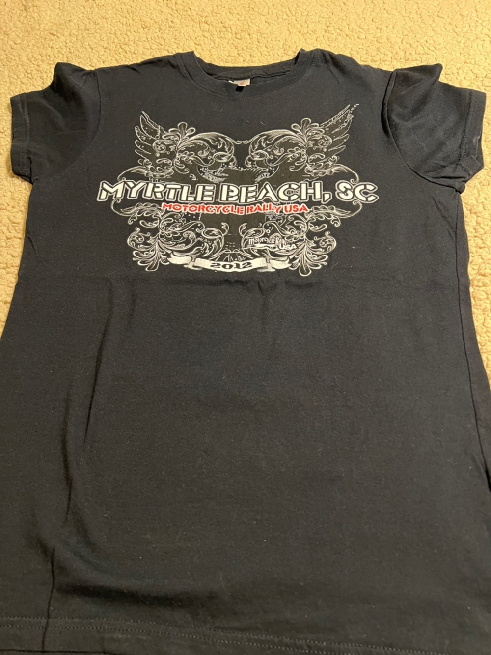 Anvil Black T‑Shirt with Pink Brand Tag